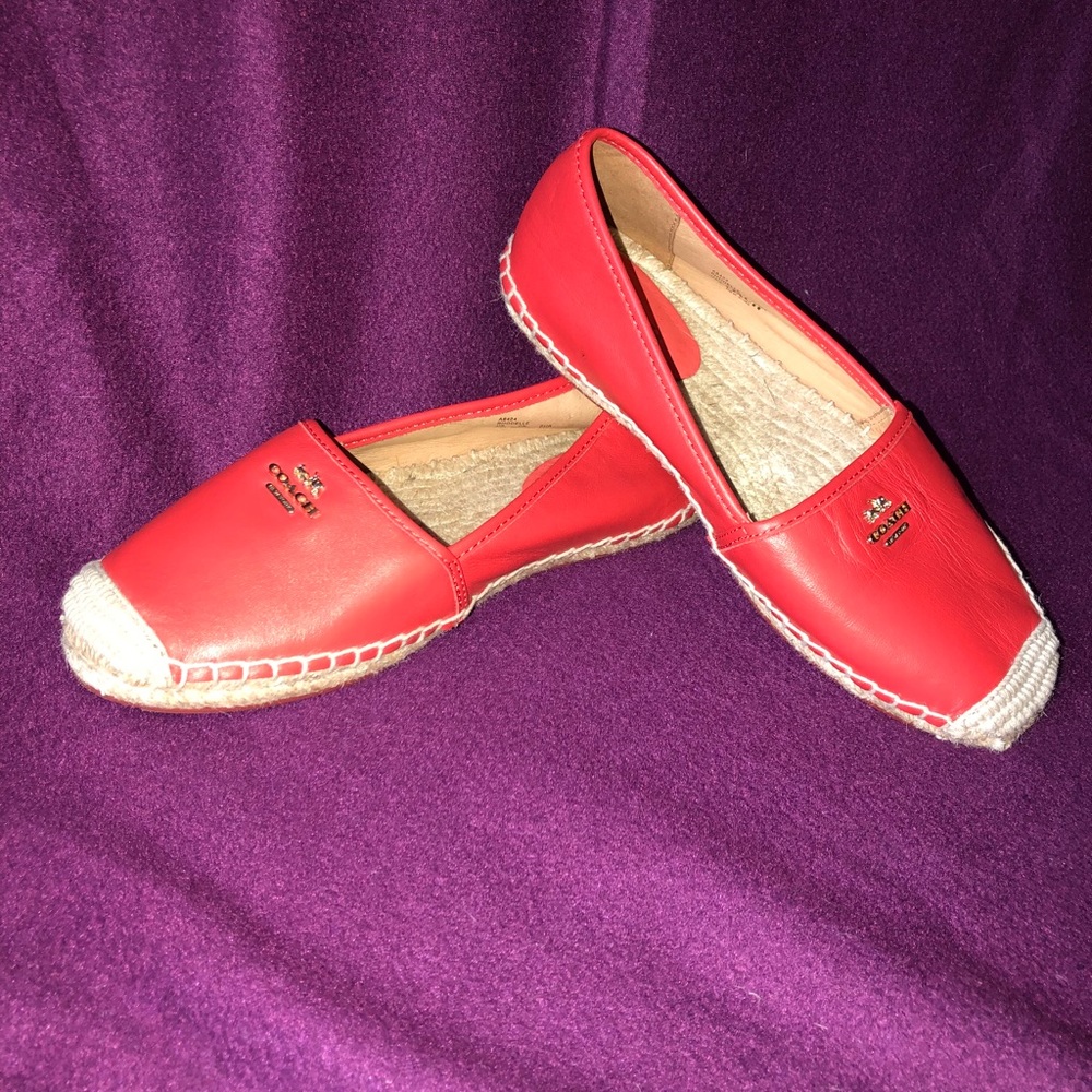 NWOT COACH RED RHODELLE FLATS